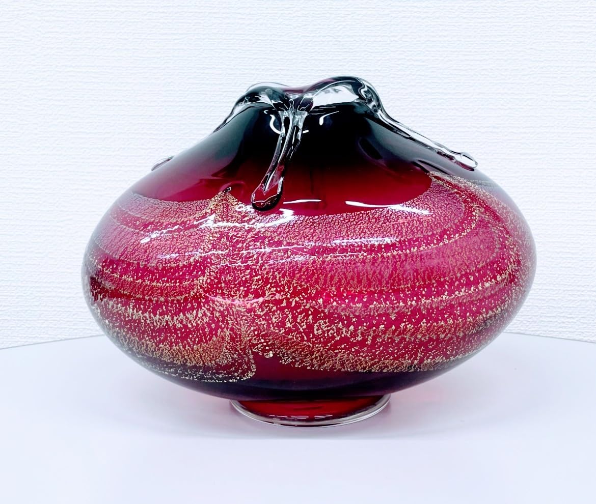 津軽びいどろ　金花　花器 津軽びいどろ 花瓶 花びん フラワーベース 花器 おしゃれ ガラス